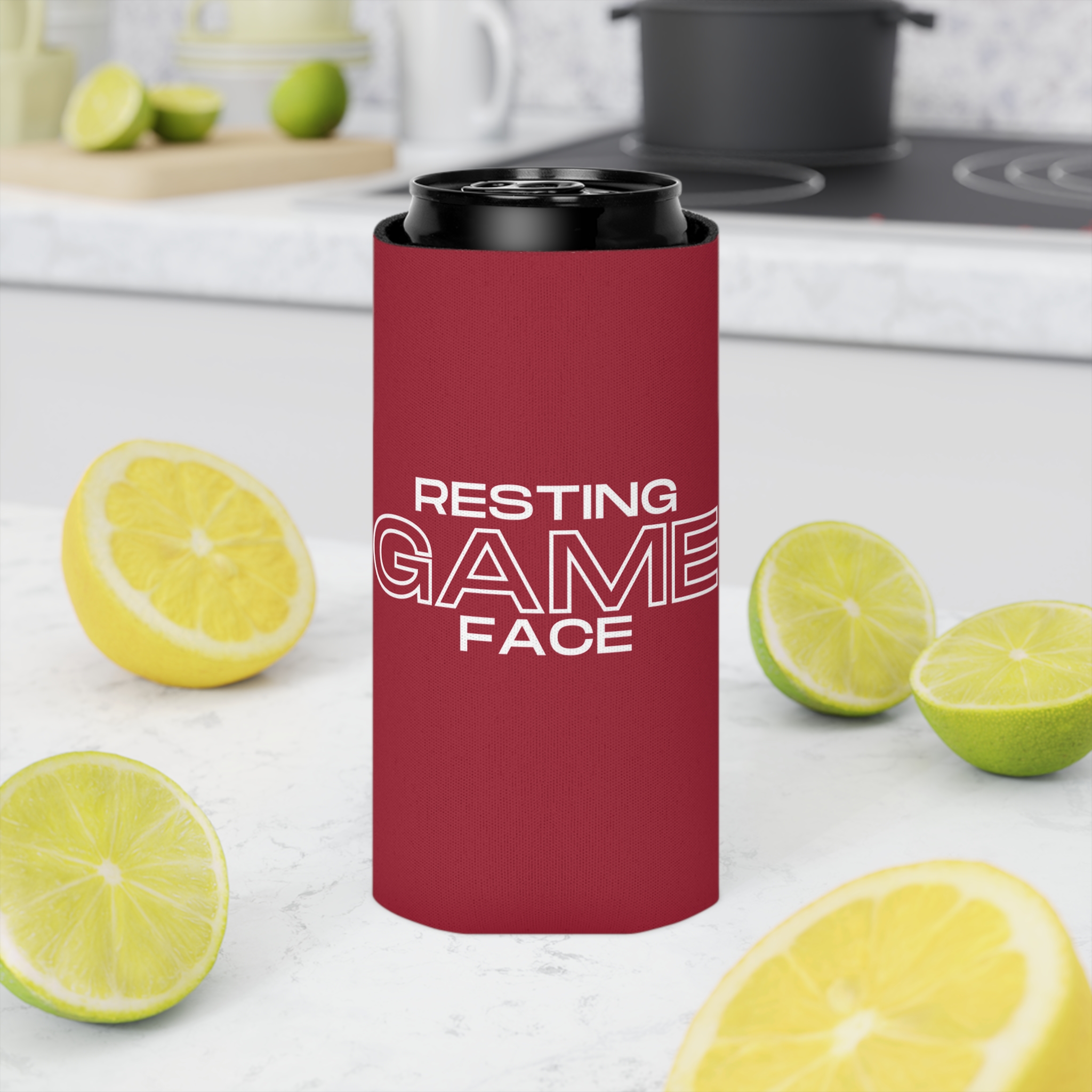 Resting Game Face Crimson Koozie - Image 13