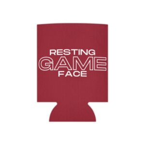 Resting Game Face Crimson Koozie