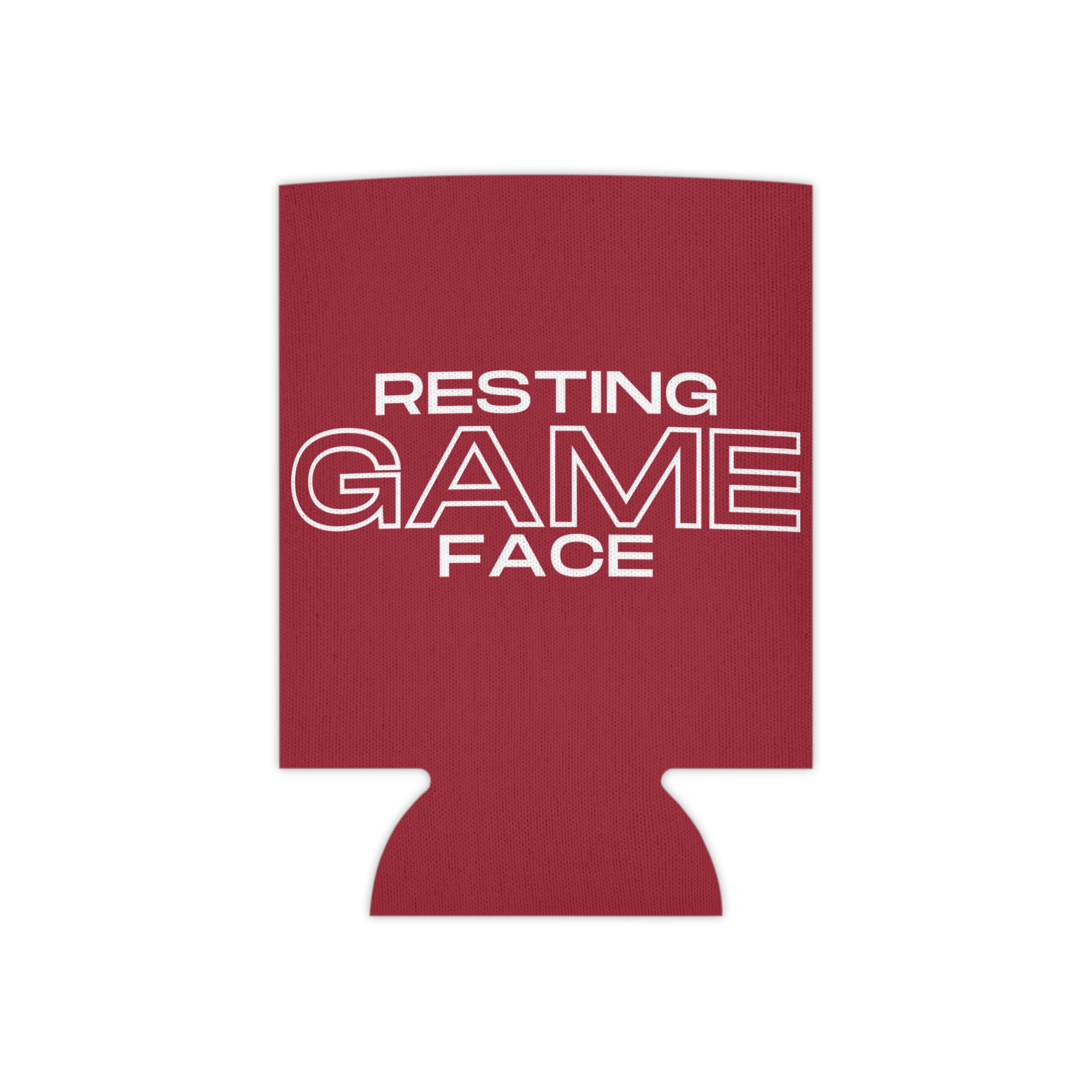 Resting Game Face Crimson Koozie