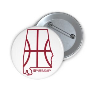 Crimson Alabama State Basketball Button