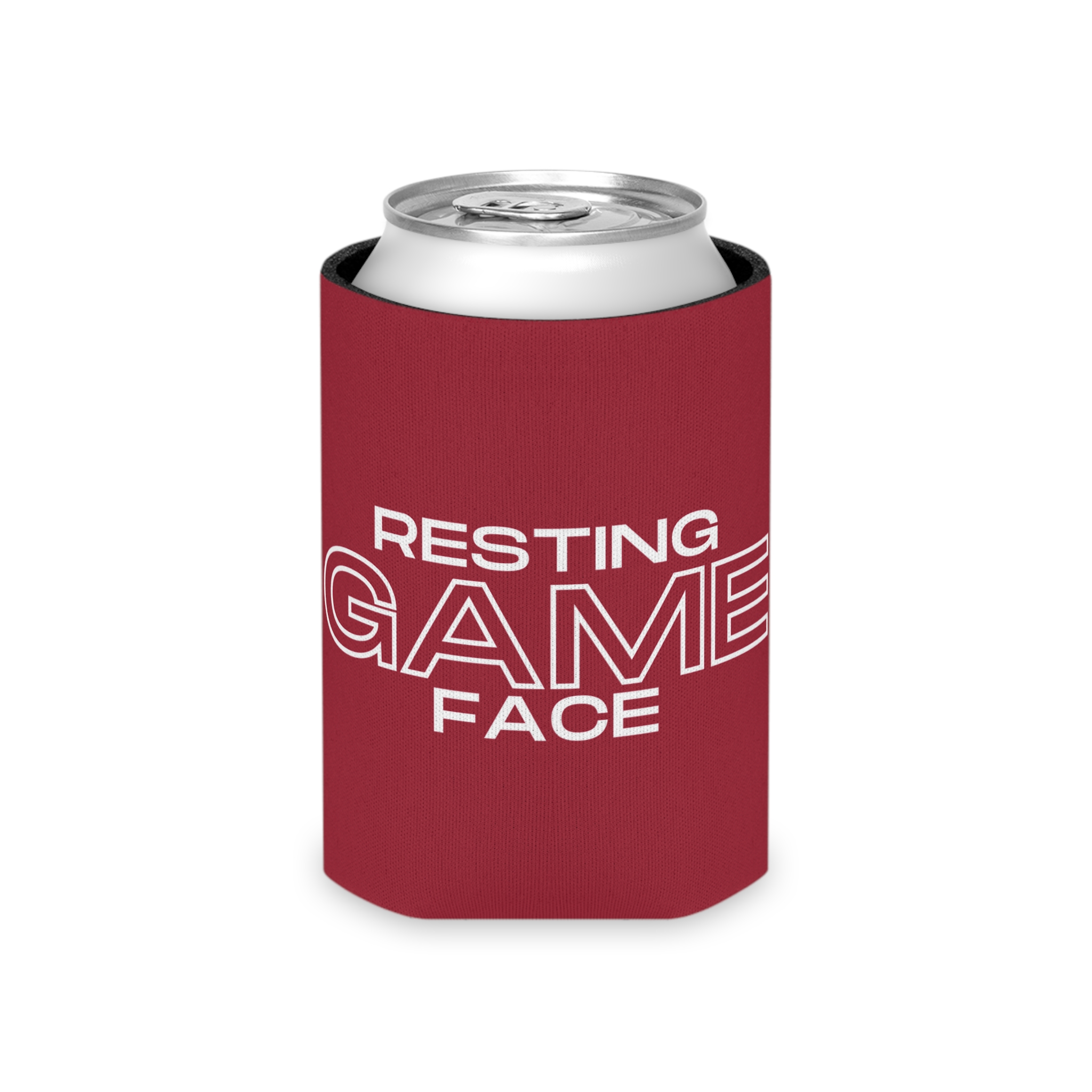 Resting Game Face Crimson Koozie - Image 3