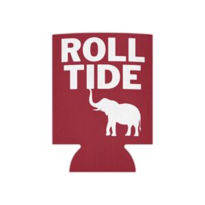 Roll Tide + Elephant Crimson Koozie